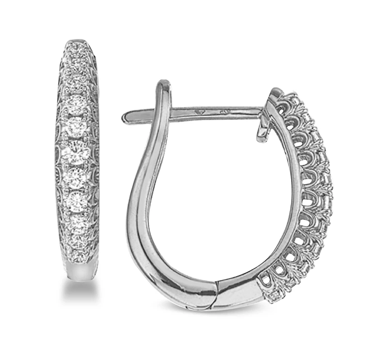 Diamond Hoop Earrings (1/4 ct. t.w.) in 10k White Gold