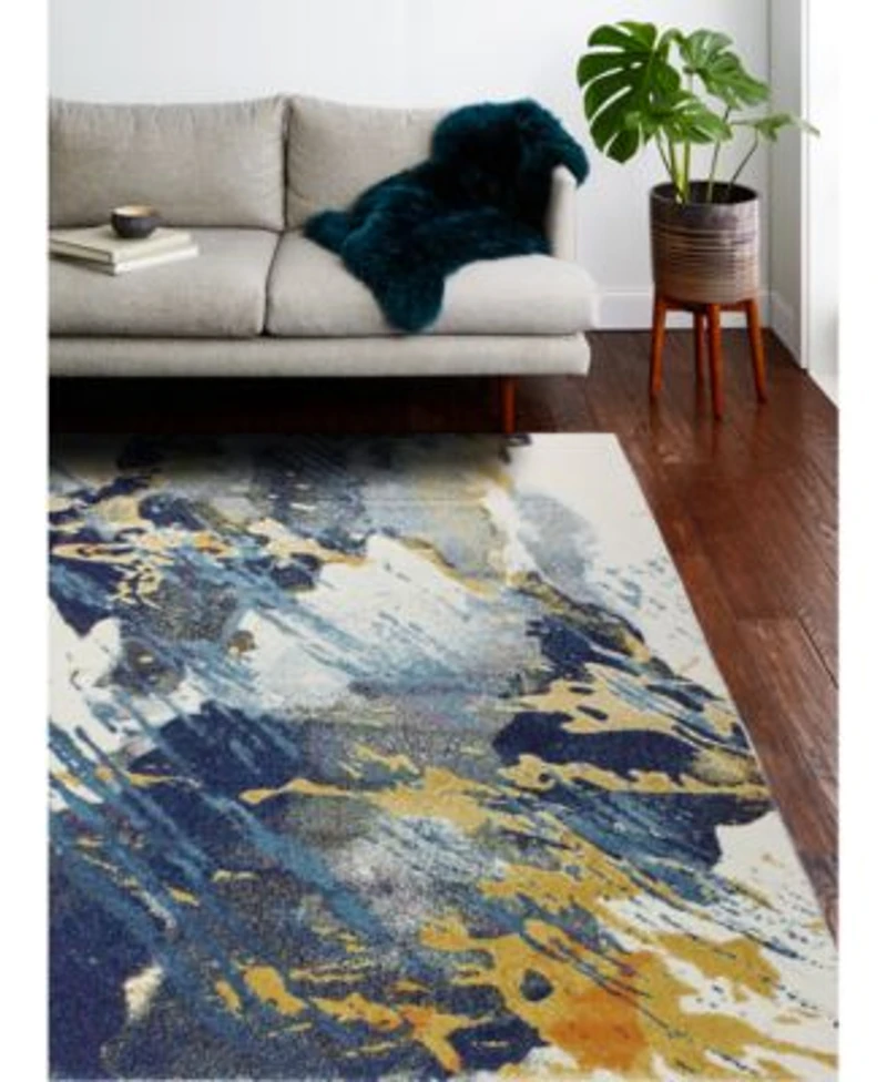 Bashian Medley 5341a Ivory Blue Area Rug