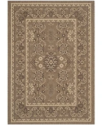 Safavieh Courtyard CY6727 Brown and Creme 5'3" x 7'7" Sisal Weave Outdoor Area Rug
