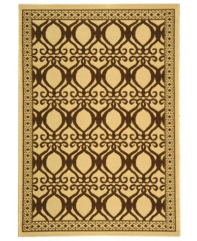 Safavieh Courtyard CY3040 Natural and Brown 8' x 11' Sisal Weave Outdoor Area Rug