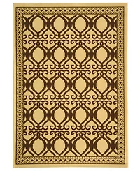 Safavieh Courtyard CY3040 Natural and Brown 8' x 11' Sisal Weave Outdoor Area Rug