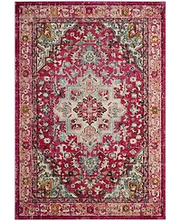 Safavieh Monaco MNC250 Fuchsia and Light Blue 8' x 10' Area Rug