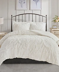 Madison Park Viola Damask 3-Pc. Comforter Set, King/California King