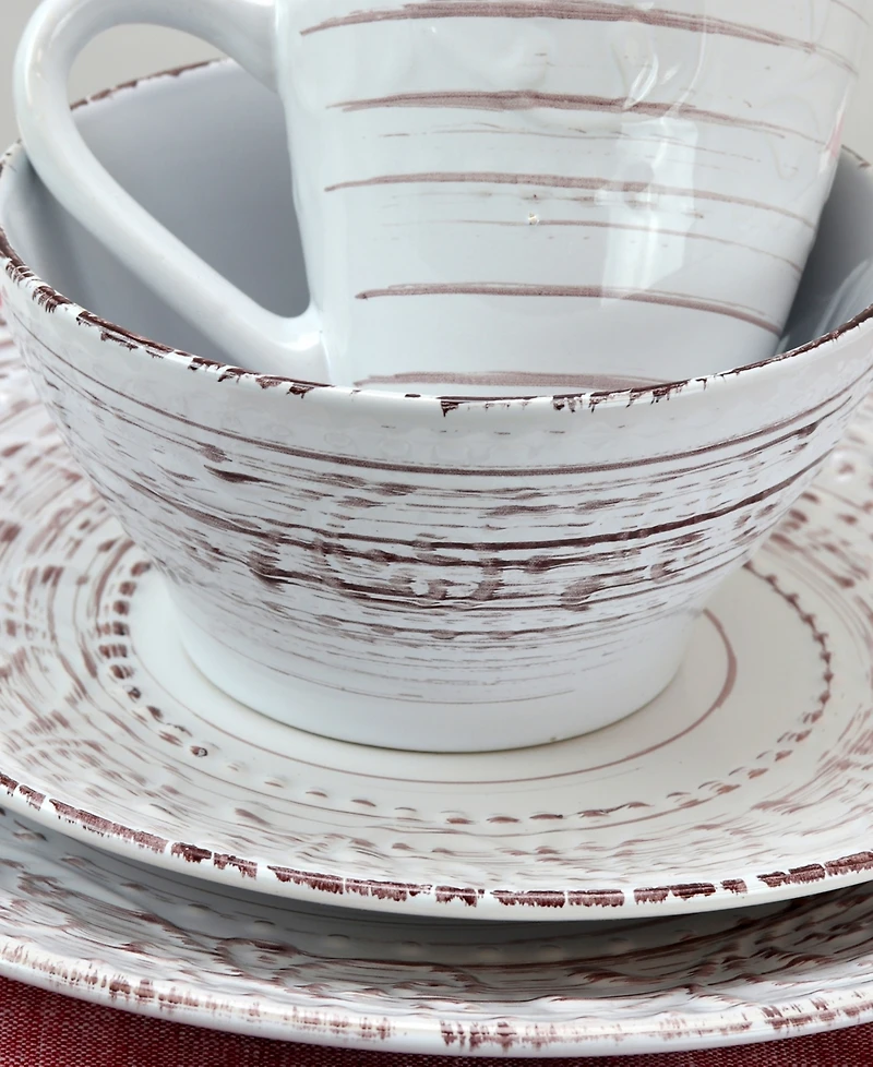 Elama Malibu Sands 16 Pc. Dinnerware Set, Service for 4