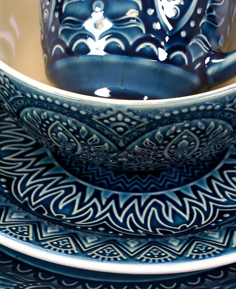 Elama Petra 16 Pc. Dinnerware Set, Service for 4