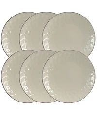 Elama Tahitian Sand Salad Plates, Set of 6