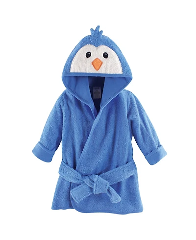 Luvable Friends Baby Boys Plush Cotton Animal Character Bathrobe