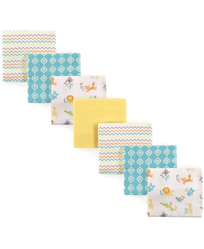 Luvable Friends Unisex Gentle Flannel Receiving Wraps 7-Piece Set