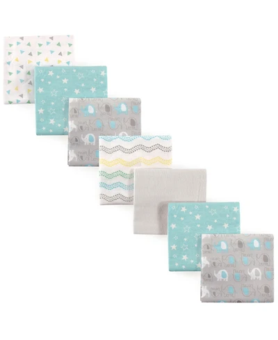 Luvable Friends Unisex Gentle Flannel Receiving Wraps 7-Piece Set