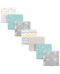 Luvable Friends Unisex Gentle Flannel Receiving Wraps 7-Piece Set