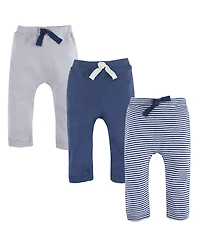 Touched by Nature Baby Boys Set of Three Natural Pants Bottoms
