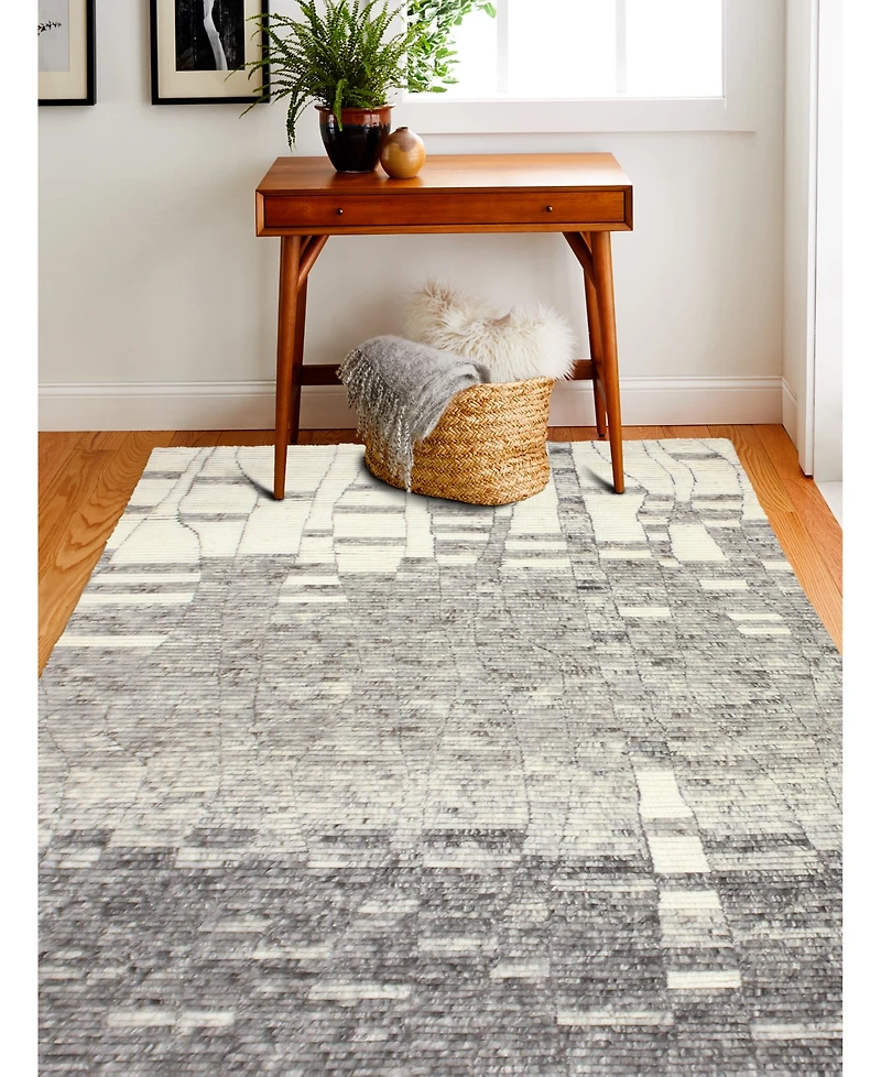 Bashian Natural Wool Nat-20 Ivory/Gray 3'6" x 5'6" Area Rug