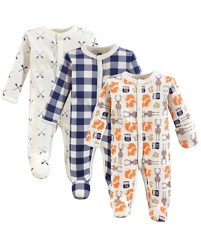 Hudson Baby Boys Premature Soft Cotton Romper for Playtime & Naps