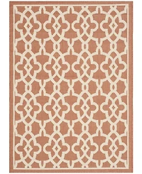 Safavieh Courtyard CY6071 Terracotta and Beige 5'3" x 7'7" Sisal Weave Outdoor Area Rug