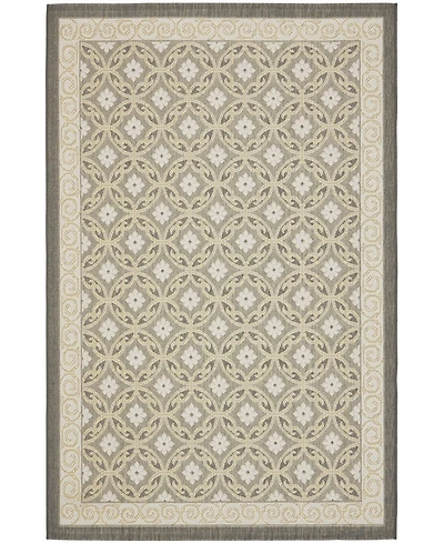 Safavieh Courtyard CY7810 Anthracite and Light Gray 5'3" x 7'7" Outdoor Area Rug