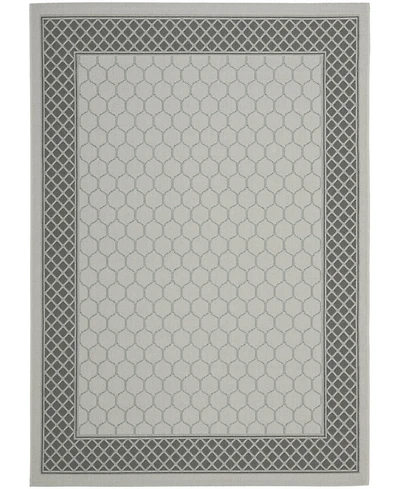 Safavieh Courtyard CY7933 Light Gray and Anthracite 5'3" x 7'7" Sisal Weave Outdoor Area Rug