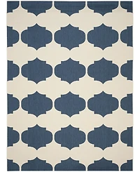 Safavieh Courtyard CY6162 Beige and Navy 8' x 11' Outdoor Area Rug