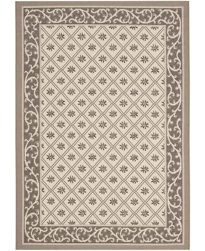 Safavieh Courtyard CY7427 Beige and Dark Beige 5'3" x 7'7" Sisal Weave Outdoor Area Rug