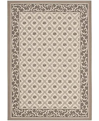 Safavieh Courtyard CY7427 Beige and Dark Beige 5'3" x 7'7" Sisal Weave Outdoor Area Rug