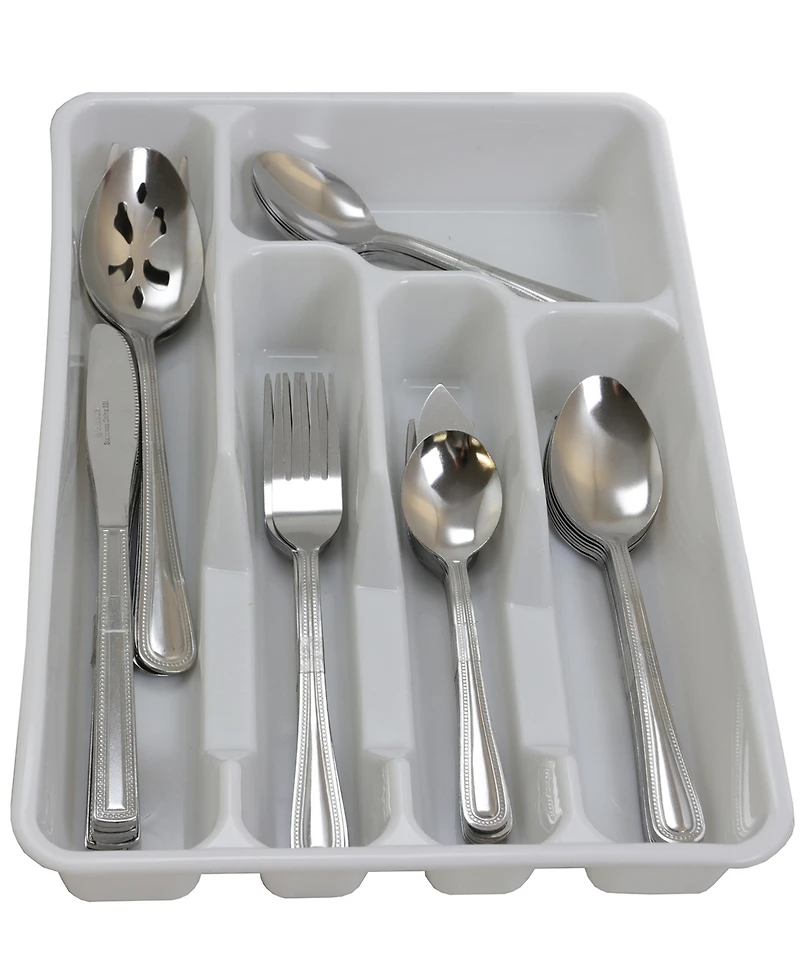 Basic Living Aston 45 Piece Flatware Set with Plastic Tray