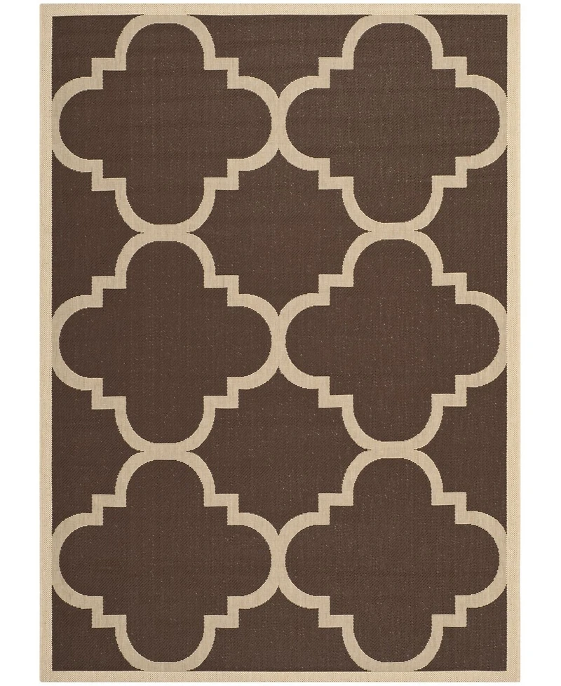 Safavieh Courtyard CY6243 Dark Brown 5'3" x 7'7" Sisal Weave Outdoor Area Rug