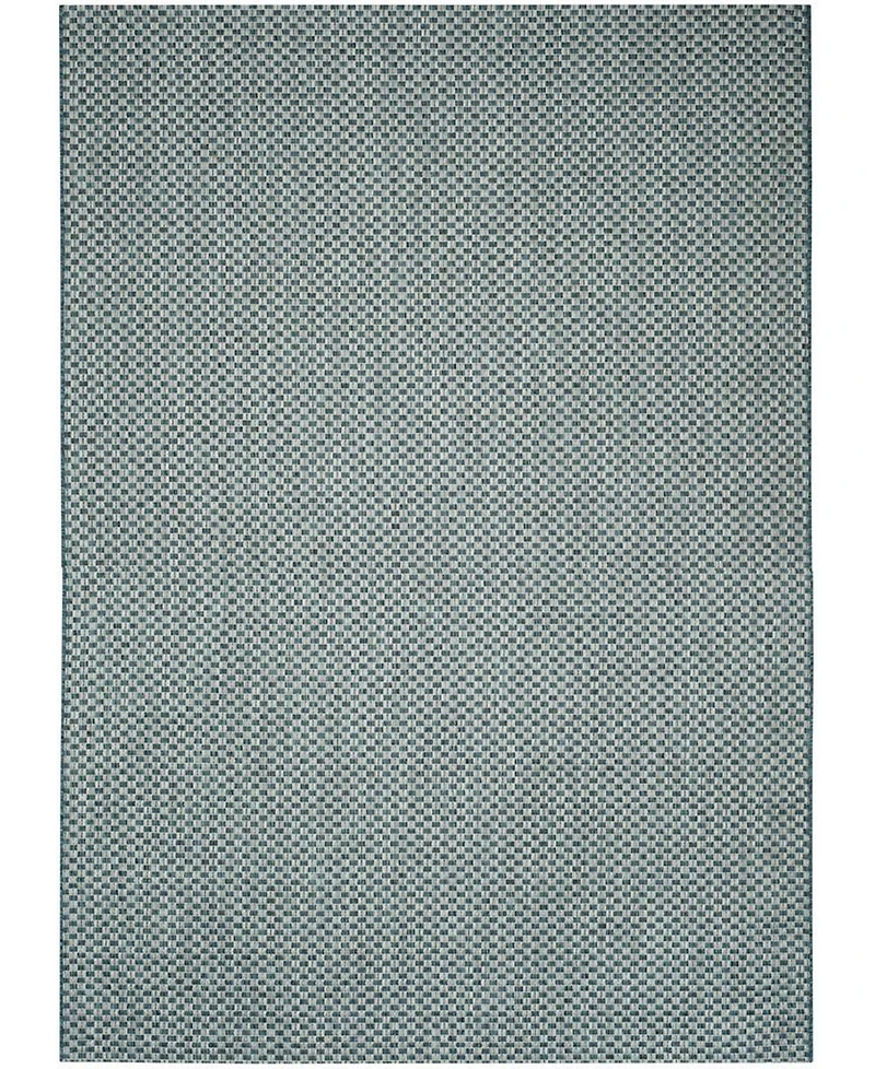 Safavieh Courtyard CY8653 Turquoise and Light Gray 5'3" x 7'7" Sisal Weave Outdoor Area Rug