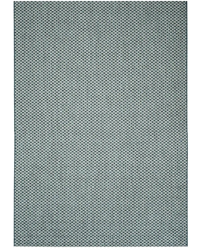 Safavieh Courtyard CY8653 Turquoise and Light Gray 5'3" x 7'7" Sisal Weave Outdoor Area Rug