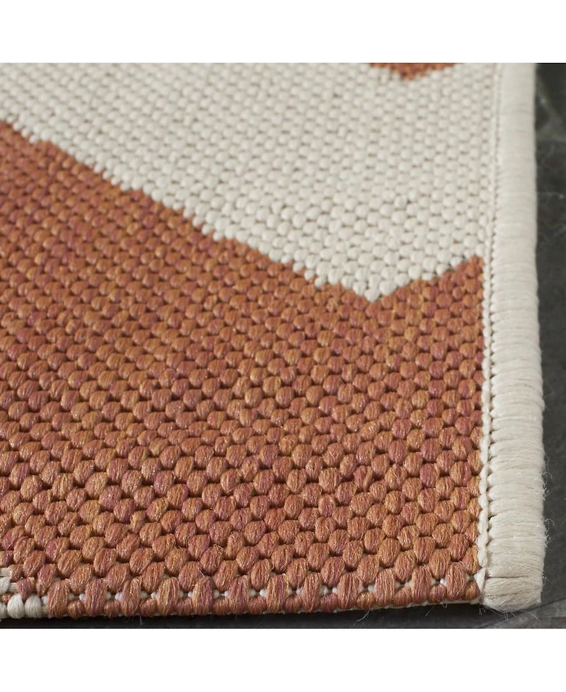 Safavieh Courtyard CY6244 Terracotta and Beige 5'3" x 7'7" Outdoor Area Rug