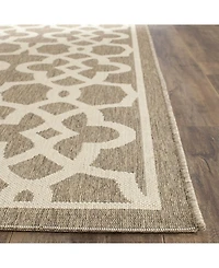 Safavieh Courtyard CY6071 Mocha and Beige 5'3" x 7'7" Outdoor Area Rug