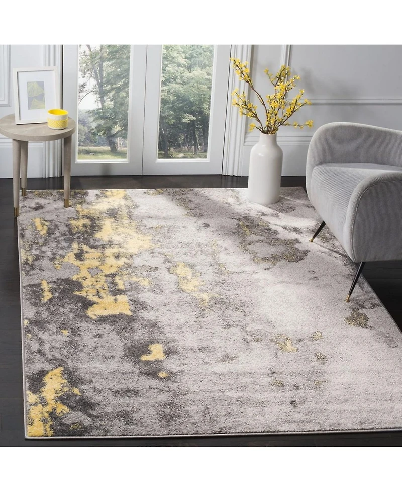 Safavieh Adirondack 134 Gray and Yellow 5'1" x 7'6" Area Rug