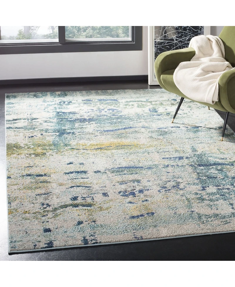 Safavieh Monaco MNC259 Blue and Gray 5'1" x 7'7" Area Rug