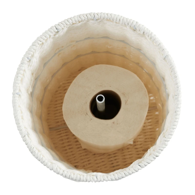 Household Essentials Paper Rope Wicker Toilet Paper Roll Holder