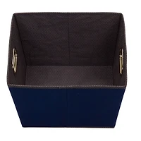Household Essentials Medium Tapered Bins, 2 pc Set, Navy