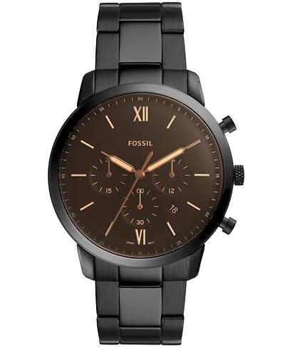 Fossil Mens Neutra Chrono black stainless steel bracelet