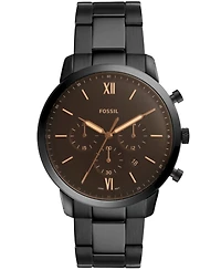 Fossil Mens Neutra Chrono black stainless steel bracelet