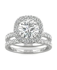 Moissanite Bridal Set (2-7/8 ct. t.w. Diamond Equivalent) in 14k white gold