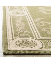 Safavieh Courtyard CY2914 Olive and Natural 5'3" x 7'7" Outdoor Area Rug