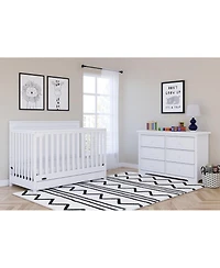 Graco Hadley 5-in-1 Convertible Crib with Drawer (White) –Crib Combo