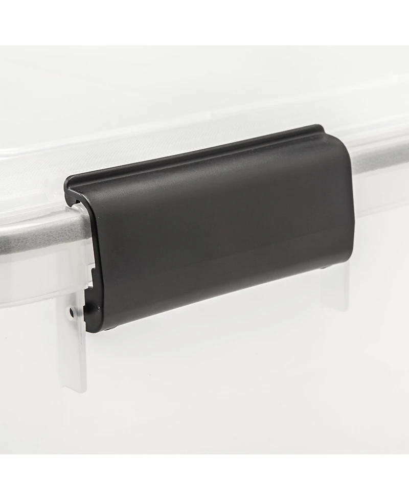 Iris 30.6qt Weatherpro Airtight Plastic Storage Bin with Lid and Seal and Secure Latching Buckles