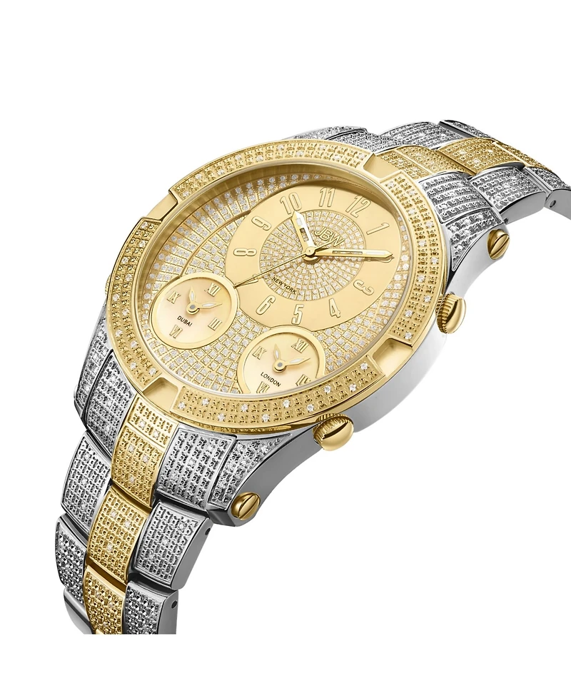 Jbw Men's Jet Setter Iii Diamond (1 ct.t.w.) Stainless Steel Watch