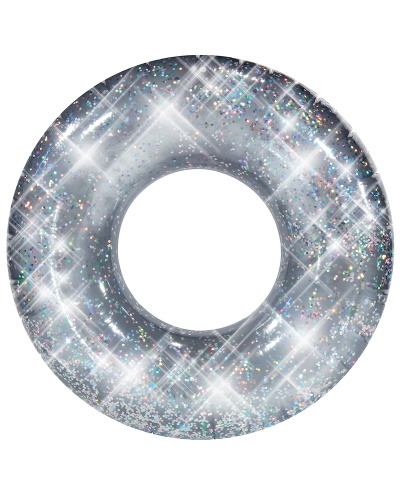 Pool Candy Glitter Swimming Pool Tube 48" - Silver Glitter