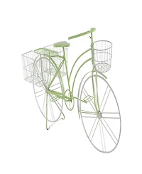 Rosemary Lane Eclectic Tin Bicycle Plant Stand