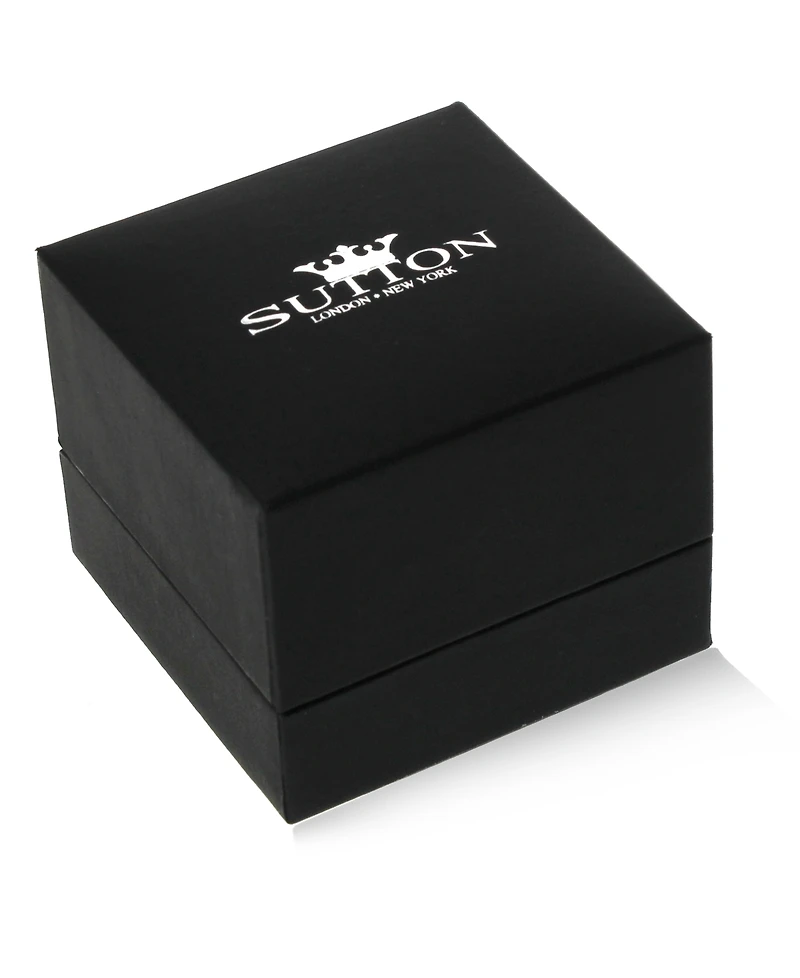 Sutton Stainless Steel Square Stone Open Hoop Earrings