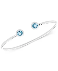 Blue Topaz Open Cuff Bracelet (2-1/10 ct. t.w.) Sterling Silver (Also Available Opal, Ruby, and Amethyst)