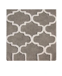 Saffron Fabs Geometric Non-Skid Cotton Bath Rug