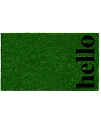 Home & More Vertical Hello Coir/Vinyl Doormat, 17" x 29"
