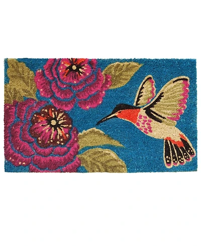 Home & More Hummingbird Delight Natural Coir/Vinyl Doormat, 17" x 29"