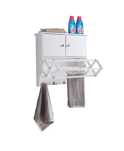 Danya B Wall Mount Drying Rack with Cabinet
