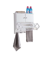 Danya B Wall Mount Drying Rack with Cabinet