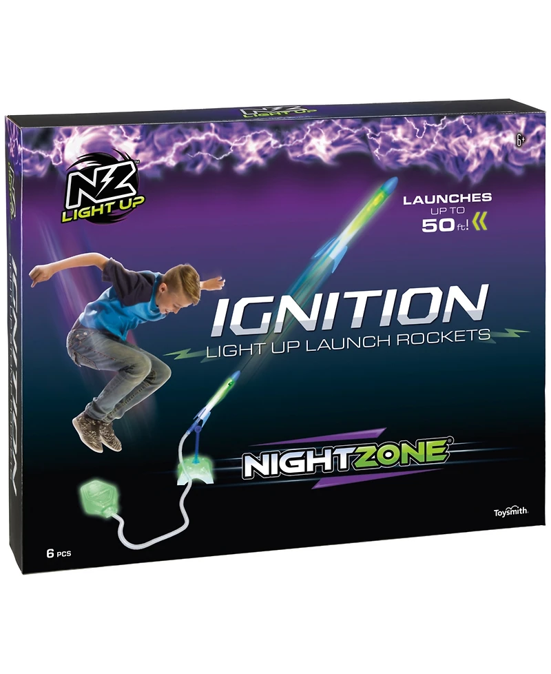 Toysmith NightZone Ignition Light Up Launch Rockets